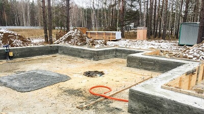 Строительство фундамента в Вилейке