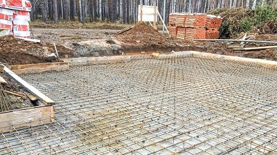 Заливка фундамента под дом в Вилейке